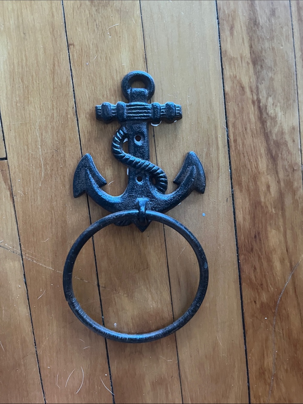Nautical Anchor Wall Towel Ring - Nautical Home Wall Decor